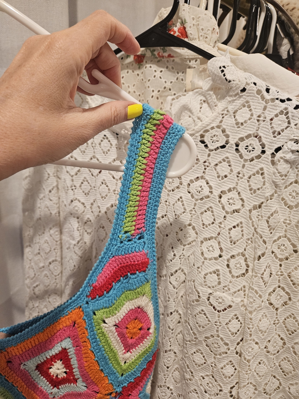 Show Me Your Mumu Multicolor Crochet Diamond Dress - Picture 6 of 6
